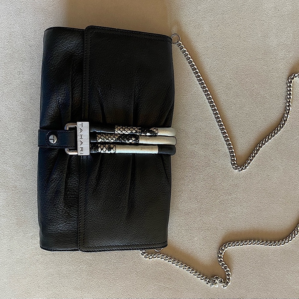 Tahari black purse